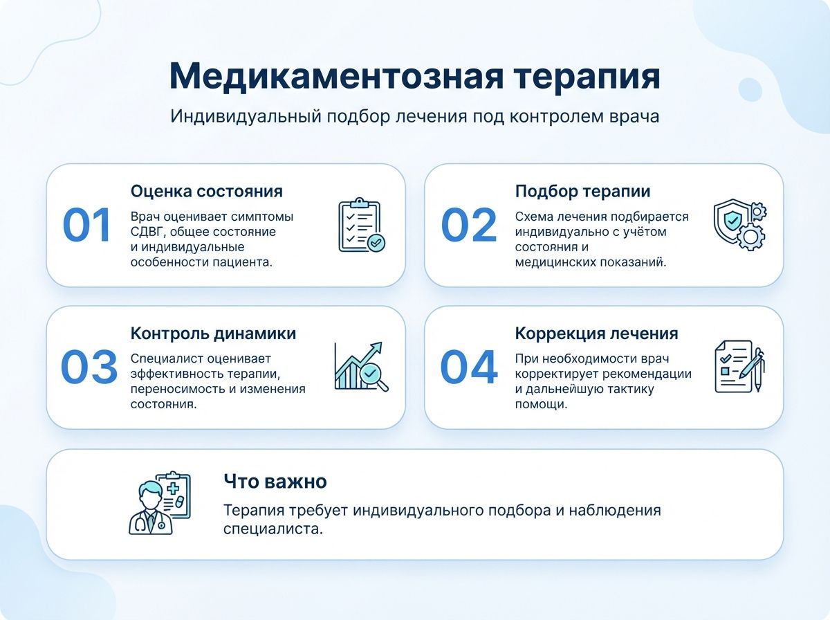 Лечение СДВГ в Красном Селе у детей и взрослыхинфографика